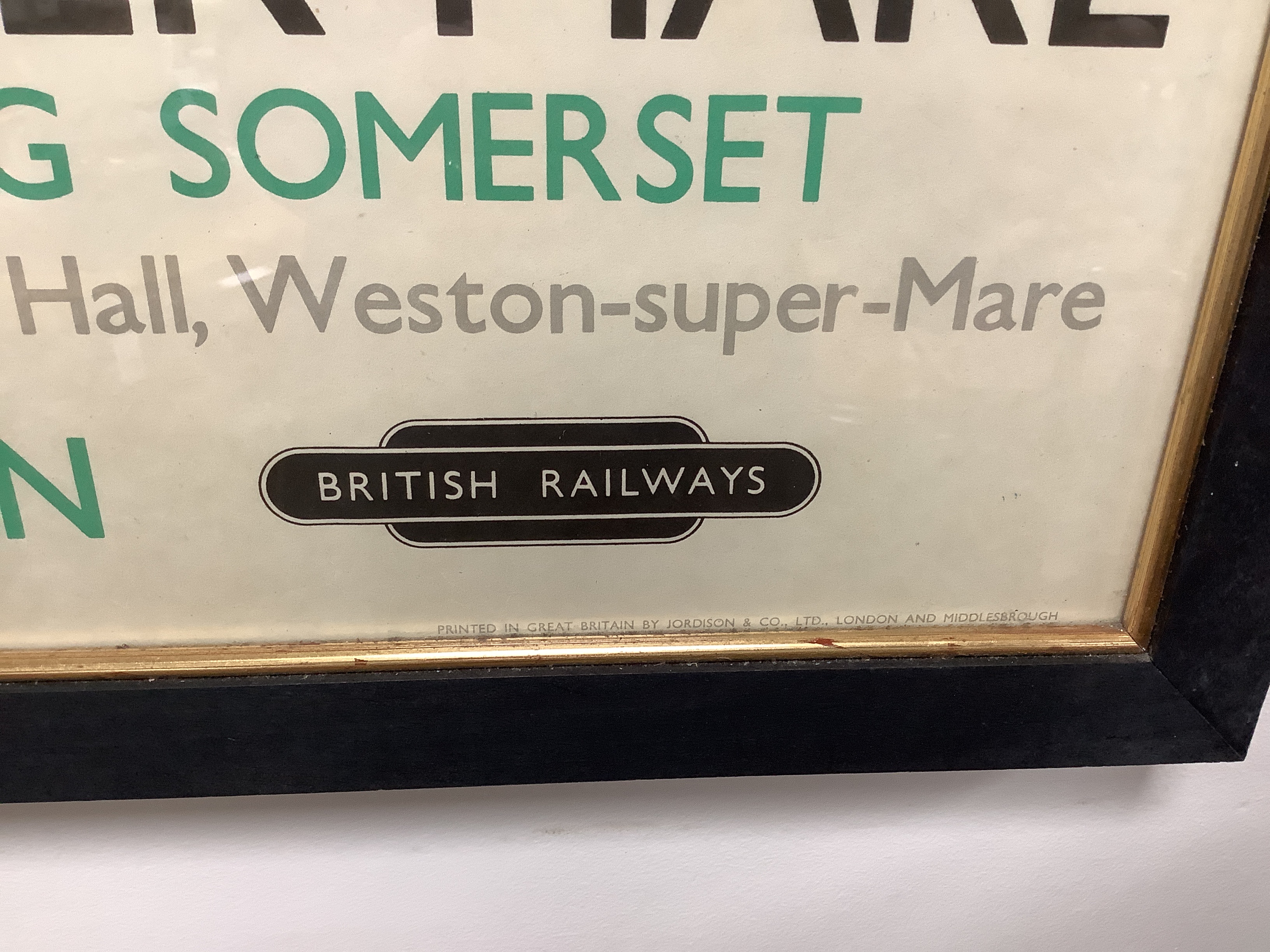 A framed British Railways original poster, 'Western-Super-Mare', 100 x 61.5cm